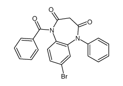 1-benzoyl-7-bromo-5-phenyl-1,5-benzodiazepine-2,4-dione Structure