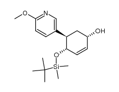 (1S,4S,5R)-4-((tert-butyldimethylsilyl)oxy)-5-(6-methoxypyridin-3-yl)cyclohex-2-enol结构式