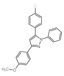 1H-Pyrazole,5-(4-chlorophenyl)-3-(4-methoxyphenyl)-1-phenyl-结构式