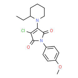 3-Chloro-4-(2-ethyl-1-piperidinyl)-1-(4-methoxyphenyl)-1H-pyrrole-2,5-dione picture