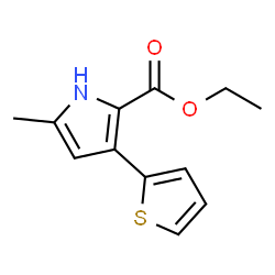 5-甲基-3-(噻吩-2-基)-1H-吡咯-2-羧酸乙酯结构式