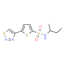 N-(SEC-BUTYL)-5-(1,2,3-THIADIAZOL-4-YL)-2-THIOPHENESULFONAMIDE结构式