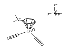 tricarbonylchromium-phenyldimethylsulfonium tetrafluoroborate Structure