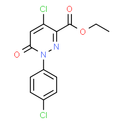 Ethyl 4-chloro-1-(4-chlorophenyl)-6-oxo-1,6-dihydro-3-pyridazinecarboxylate结构式