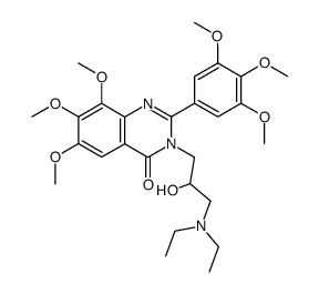 4(3H)-Quinazolinone,3-[3-(diethylamino)-2-hydroxypropyl]-6,7,8-trimethoxy-2-(3,4,5-trimethoxyphenyl)-结构式