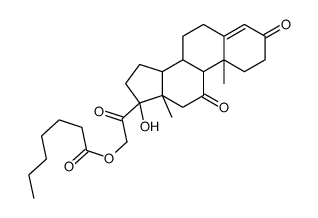 17,21-dihydroxypregn-4-ene-3,11,20-trione 21-heptanoate结构式