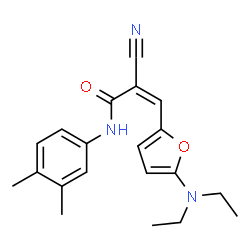 2-Propenamide,2-cyano-3-[5-(diethylamino)-2-furanyl]-N-(3,4-dimethylphenyl)-结构式