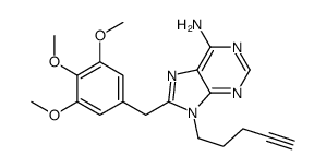 9-pent-4-ynyl-8-[(3,4,5-trimethoxyphenyl)methyl]purin-6-amine结构式