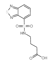 4-[(2,1,3-Benzothiadiazol-4-ylsulfonyl)amino]butanoic acid Structure