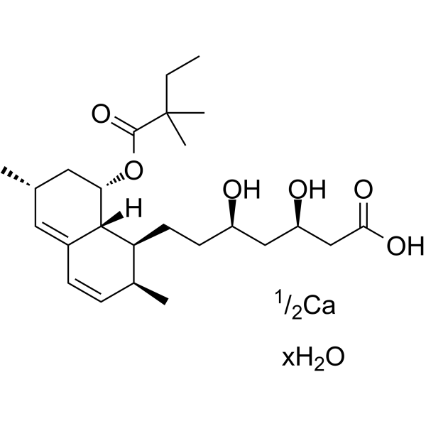 Simvastatin acid calcium hydrate Structure