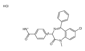 1-(7-chloro-1-methyl-2-oxo-5-phenyl-3H-1,4-benzodiazepin-3-yl)pyridin-1-ium-4-carboxamide,chloride Structure