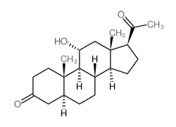 Pregnane-3,20-dione, 11-hydroxy-, (5.alpha.,11.alpha.)- Structure