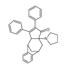 2,3-diphenyl-10a-(pyrrolidin-1-yl)-4,9,10,10a-tetrahydro-4,9-methanobenzo[f]azulen-1(3aH)-one结构式