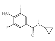 N-Cyclopropyl-3-fluoro-5-iodo-4-methylbenzamide结构式