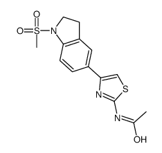 Acetamide, N-[4-[2,3-dihydro-1-(methylsulfonyl)-1H-indol-5-yl]-2-thiazolyl]- (9CI) Structure