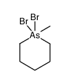 1,1-dibromo-1-methyl-1λ5-arsinane Structure