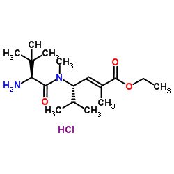 Ethyl (2E,4S)-2,5-dimethyl-4-[methyl(3-methyl-L-valyl)amino]-2-hexenoate hydrochloride (1:1) Structure