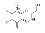 2,3,4,5-tetrachloro-6-[(2-hydroxyethylamino)methylidene]cyclohexa-2,4-dien-1-one,tin结构式