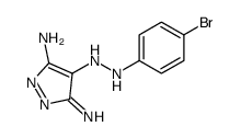 4-[(4-bromophenyl)hydrazinylidene]pyrazole-3,5-diamine结构式