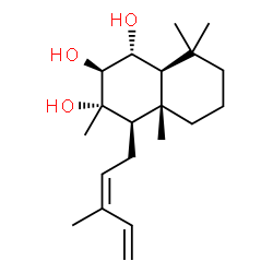 (1S,8aα)-Decahydro-3,4aβ,8,8-tetramethyl-4β-[(Z)-3-methyl-2,4-pentadienyl]-1α,2β,3α-naphthalenetriol Structure