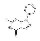 4H-Pyrazolo[3,4-d]pyrimidin-4-one,6-chloro-1,5-dihydro-1-phenyl- Structure