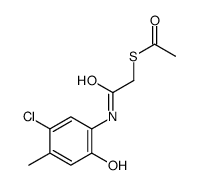 S-[2-[(5-chloro-2-hydroxy-4-methylphenyl)amino]-2-oxoethyl] ethanethioate结构式