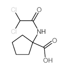 1-[(2,2-dichloroacetyl)amino]cyclopentane-1-carboxylic acid structure