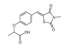 2-[4-[(E)-(3-methyl-2,4-dioxo-1,3-thiazolidin-5-ylidene)methyl]phenoxy]propanoic acid Structure