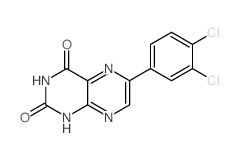 2,4(1H,3H)-Pteridinedione,6-(3,4-dichlorophenyl)-结构式