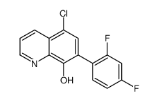 5-chloro-7-(2,4-difluorophenyl)quinolin-8-ol结构式