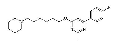 4-(4-fluorophenyl)-2-methyl-6-(6-piperidin-1-ylhexoxy)pyrimidine Structure