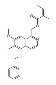 (5-benzyloxy-7-methoxy-6-methylisoquinol-1-yl)methyl angelate结构式