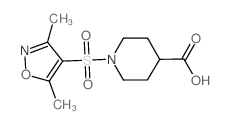 1-(3,5-DIMETHYL-ISOXAZOLE-4-SULFONYL)-PIPERIDINE-4-CARBOXYLIC ACID Structure