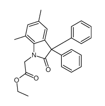 ethyl 2-(5,7-dimethyl-2-oxo-3,3-diphenylindol-1-yl)acetate Structure