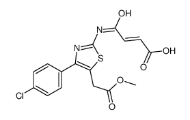 (Z)-4-[[4-(4-chlorophenyl)-5-(2-methoxy-2-oxoethyl)-1,3-thiazol-2-yl]amino]-4-oxobut-2-enoic acid Structure