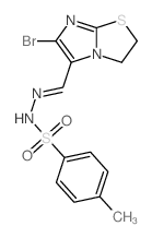 Benzenesulfonic acid,4-methyl-,2-[(6-bromo-2,3-dihydroimidazo[2,1-b]thiazol-5-yl)methylene]hydrazide结构式