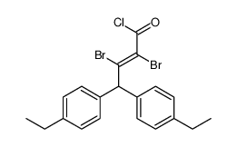 2,3-dibromo-4,4-bis(4-ethylphenyl)but-2-enoyl chloride Structure