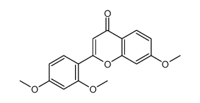 2-(2,4-dimethoxyphenyl)-7-methoxychromen-4-one Structure