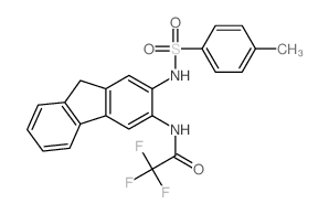 Acetamide,2,2,2-trifluoro-N-[2-[[(4-methylphenyl)sulfonyl]amino]-9H-fluoren-3-yl]- Structure