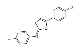 5-p-chlorophenyl-2-p-tolylimino-1,3-oxathiole Structure