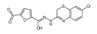 N'-(7-chloro-2H-1,4-benzothiazin-3-yl)-5-nitrofuran-2-carbohydrazide结构式