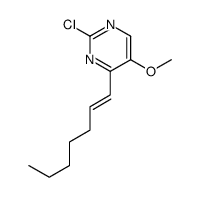 2-chloro-4-hept-1-enyl-5-methoxypyrimidine结构式