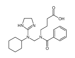 4-[benzoyl-[[cyclohexyl(4,5-dihydro-1H-imidazol-2-yl)amino]methyl]amino]butanoic acid Structure