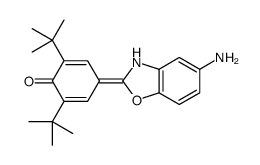 4-(5-amino-3H-1,3-benzoxazol-2-ylidene)-2,6-ditert-butylcyclohexa-2,5-dien-1-one结构式