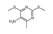 4-methyl-2,6-bis(methylsulfanyl)pyrimidin-5-amine结构式