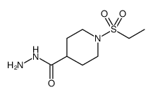 4-Piperidinecarboxylic acid, 1-(ethylsulfonyl)-, hydrazide Structure