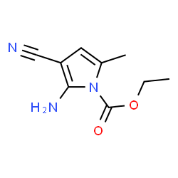 1H-Pyrrole-1-carboxylicacid,2-amino-3-cyano-5-methyl-,ethylester(9CI) Structure