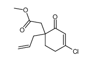 methyl 2-(1-allyl-4-chloro-2-oxocyclohex-3-en-1-yl)acetate Structure