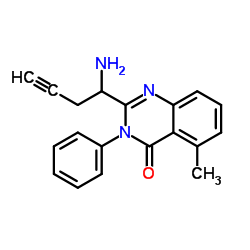 2-(1-Amino-3-butyn-1-yl)-5-methyl-3-phenyl-4(3H)-quinazolinone Structure