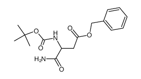 2-<(N-tert-butoxycarbonyl)amino>-3-benzyloxycarbonylbutanamide Structure